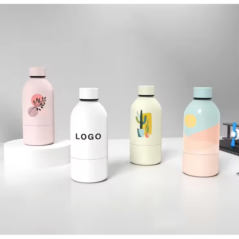 Wholesale Stainless Steel Small Mouth Thermos Bottle Large Capacity Thermo Flask with 200ml Tea Beer Water Cup