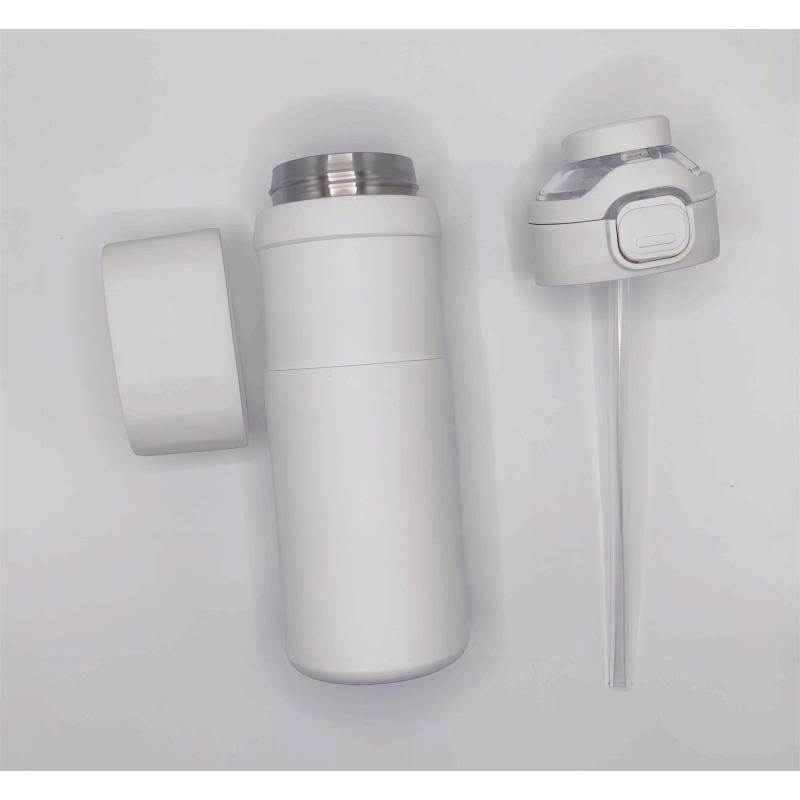 Outdoor Sports Portable Double Drink Stainless Steel Thermos Cup Vacuum Flasks Thermoses Water Bottle with Handle