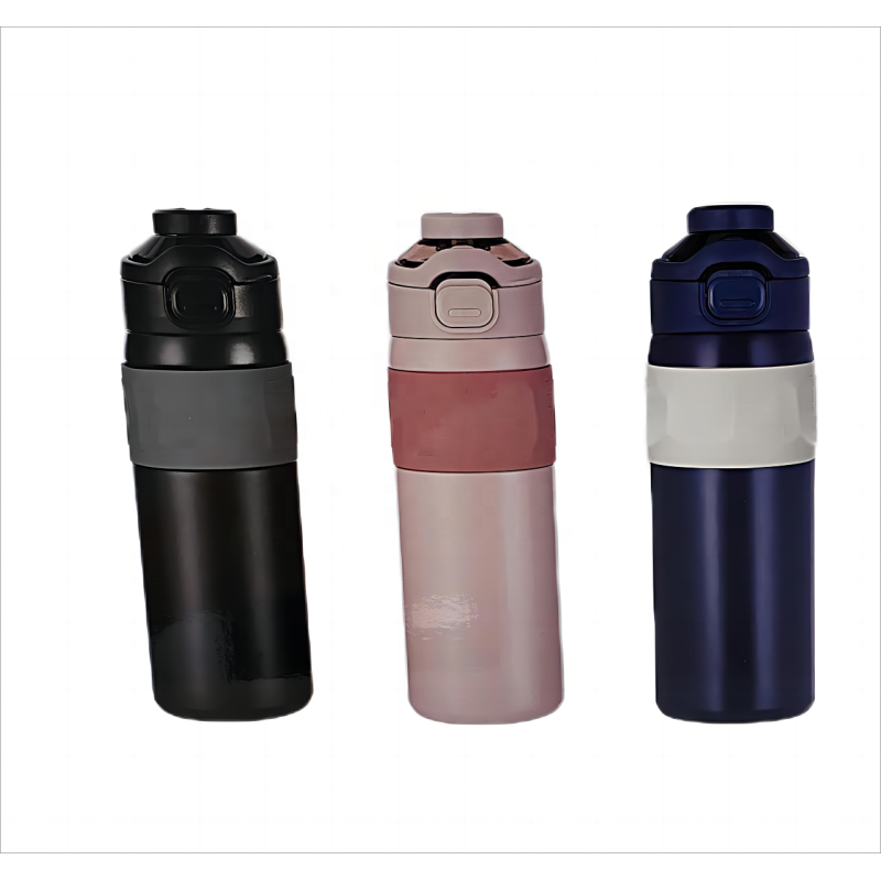 Outdoor Sports Portable Double Drink Stainless Steel Thermos Cup Vacuum Flasks Thermoses Water Bottle with Handle