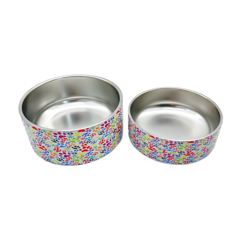 Hot Sale Stainless Steel Dog Bowls Dog Water and Food Bowls with Non-Slip Resin Station Pet Feeder Bowls
