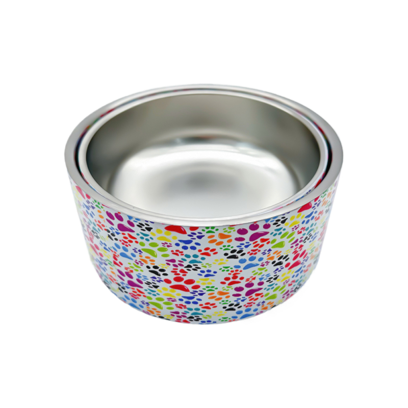 Hot Sale Stainless Steel Dog Bowls Dog Water and Food Bowls with Non-Slip Resin Station Pet Feeder Bowls