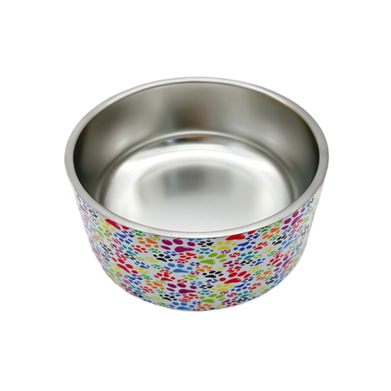 Hot Sale Stainless Steel Dog Bowls Dog Water and Food Bowls with Non-Slip Resin Station Pet Feeder Bowls