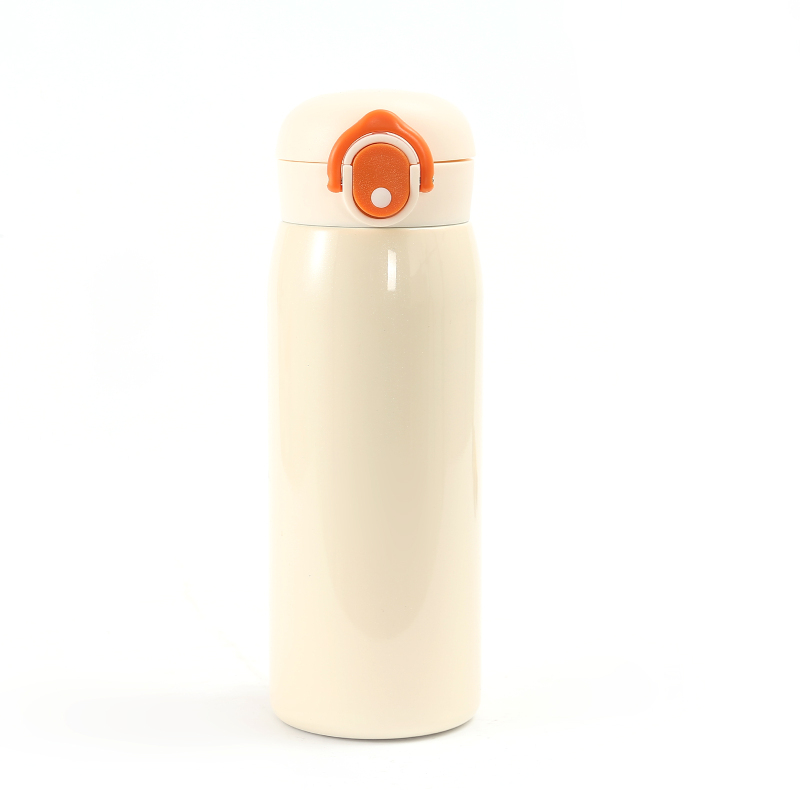 2025 New Cute Insulated Stainless Steel Office Students Car Thermos Water Bottle Vacuum Cup Flask with Visual Lid
