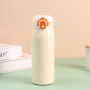 2025 New Cute Insulated Stainless Steel Office Students Car Thermos Water Bottle Vacuum Cup Flask with Visual Lid
