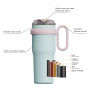 Export Direct Sales Insulated Kettle 316 Ice Cream Cup Stainless Steel Insulated Cup 40oz Fashionable Large Capacity Car Cup