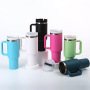 Car Cup 304 Handgrip Vacuum Flask Thermos Travel Wholesale Cold Ice Cups Large Capacity Stainless Steel 40oz PP Bag Tumbler Mugs