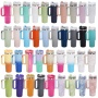 Car Cup 304 Handgrip Vacuum Flask Thermos Travel Wholesale Cold Ice Cups Large Capacity Stainless Steel 40oz PP Bag Tumbler Mugs