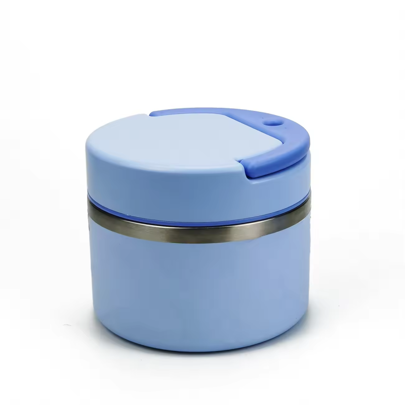 Vacuum Insulated Food Jar Lunch Box with Portable Handle Double Wall Insulated Food Jar Custom Stainless Steel Camping Ball Jar