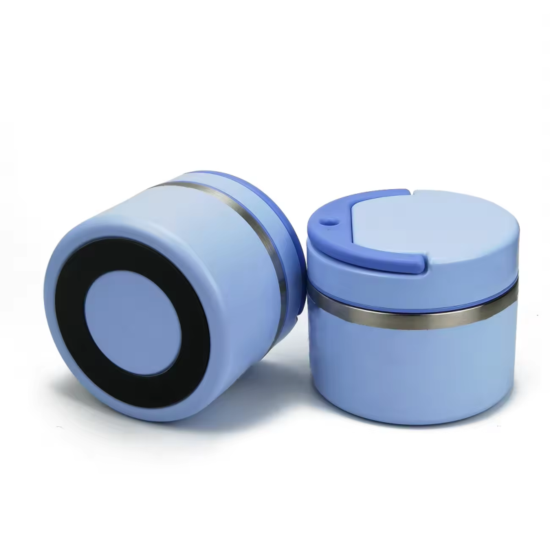 Vacuum Insulated Food Jar Lunch Box with Portable Handle Double Wall Insulated Food Jar Custom Stainless Steel Camping Ball Jar