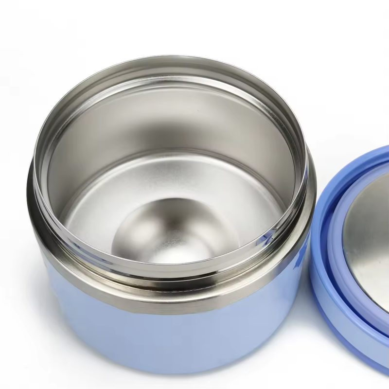 Vacuum Insulated Food Jar Lunch Box with Portable Handle Double Wall Insulated Food Jar Custom Stainless Steel Camping Ball Jar