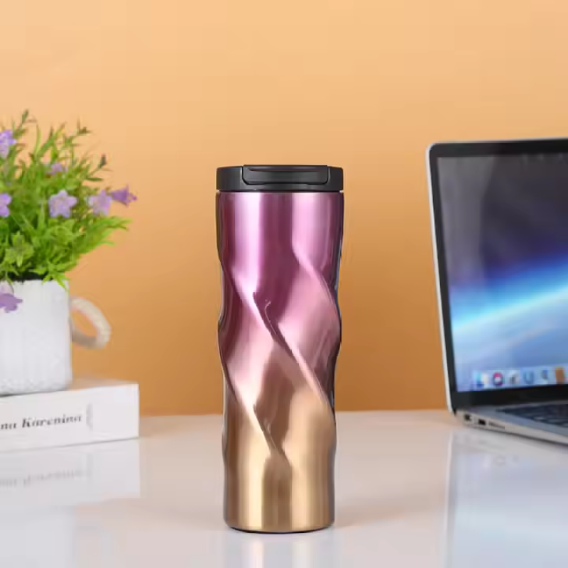 Wholesale Reusable Coffee Cup 450ml Coffee Mug Stainless Steel Double Wall Vacuum Insulated Tea Cup with Custom logo