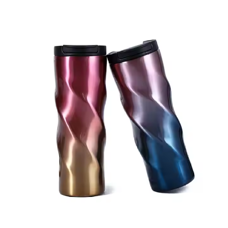 Wholesale Reusable Coffee Cup 450ml Coffee Mug Stainless Steel Double Wall Vacuum Insulated Tea Cup with Custom logo