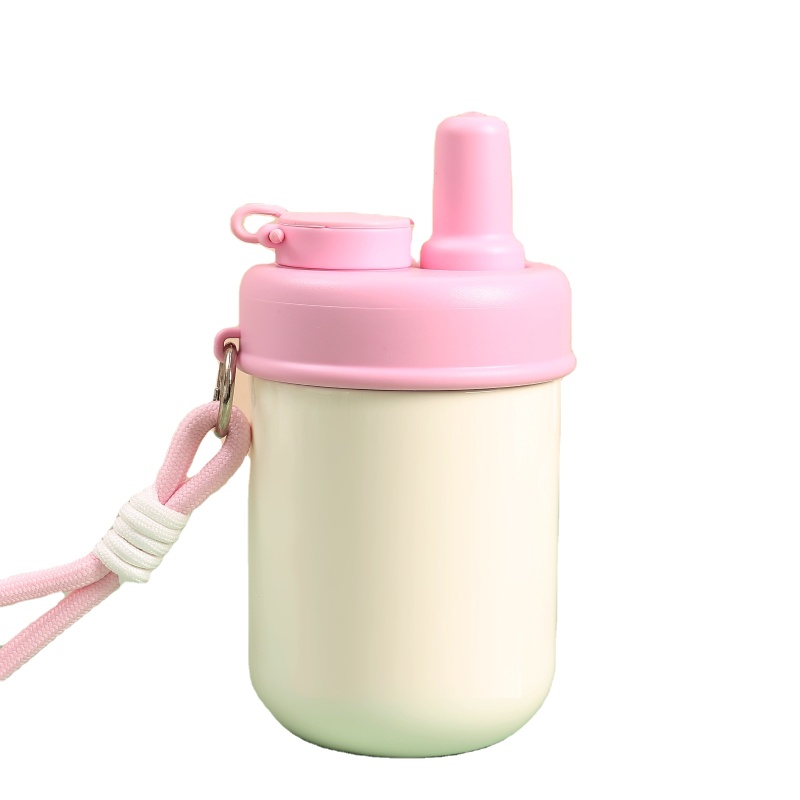 2024 Promotional Customizable Travel Pink Double-Wall Insulated Stainless Steel Cup Water Bottle Coffee Mug for Brewing Tea