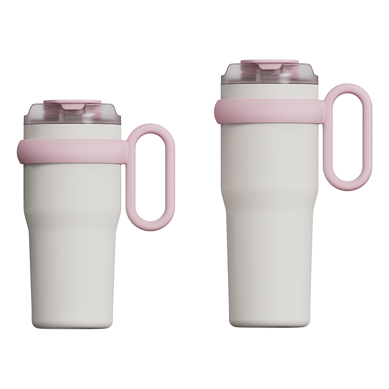 Manufacturer's Direct Sale Stainless Steel Cup with Straw Handle Vacuum Coffee Cup Double Wall Flask Outdoor Travel Cup