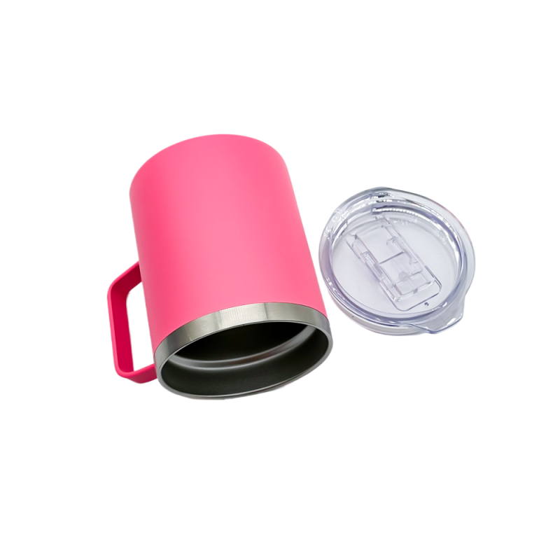Wholesale Reusable Coffee Tumbler 304 Stainless Steel Double-layer Vacuum Water Mug with Handle and Lid