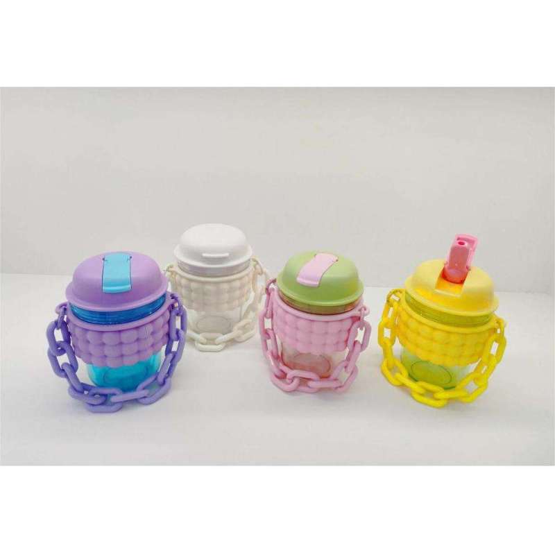 Hot Sale Custom Modern High Quality Colorful Portable Flip Cold Hot Water Plastic Cup Plastic Sippy Tumbler Bottles