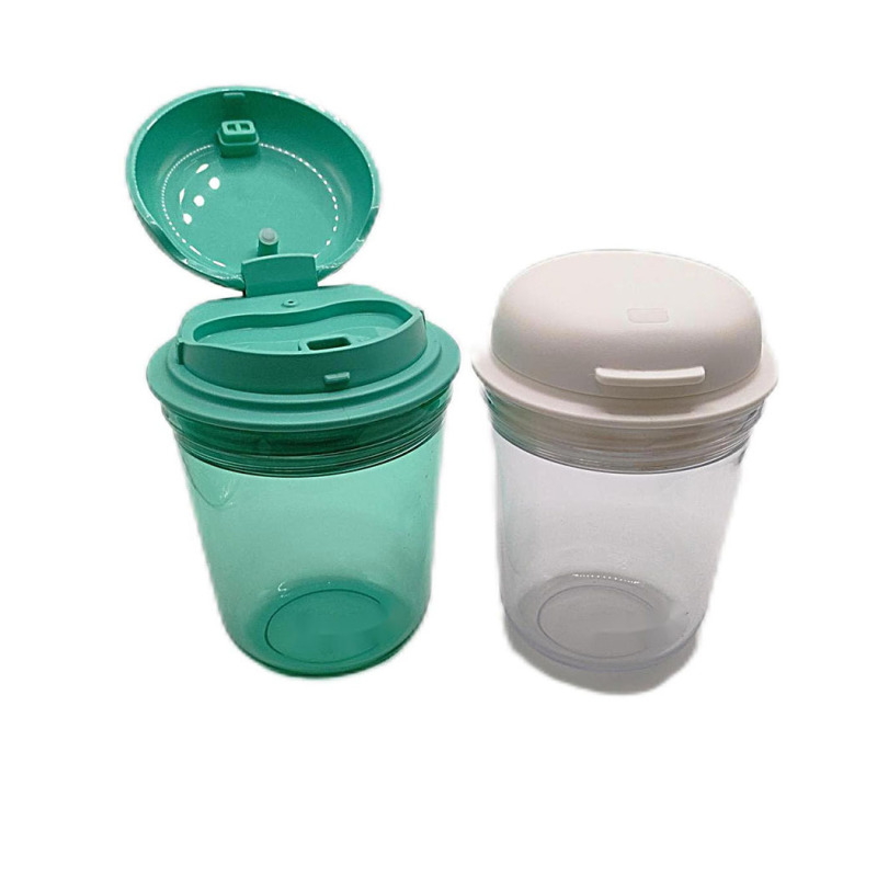 Hot Sale Custom Modern High Quality Colorful Portable Flip Cold Hot Water Plastic Cup Plastic Sippy Tumbler Bottles