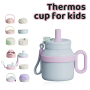 Kids Coffee Cup Double Wall Vacuum Insulated Bottle 316 Stainless Steel Thermal Thermos for Children Handheld Insulated Cup