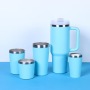 OEM ODM Customized Logo Insulated Tumbler with Handle Five-Piece Set for Office Gift Cup