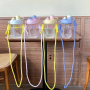 Double-drinking Straw Cup Children Students Tea Cups High-color Drop-proof High-temperature Resistant Plastic Girls Gym Travel