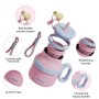 Factory Price Stainless Steel Double Wall Insulated Cup 480ml Insulated Coffee Water Bottle with Handle Straw Insulated Cup