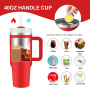 Wholesale Large 30oz 40oz Insulated Outdoor Mug 40 oz Stainless Steel Tumbler with Handle and Straw