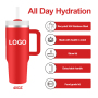 Wholesale Large 30oz 40oz Insulated Outdoor Mug 40 oz Stainless Steel Tumbler with Handle and Straw