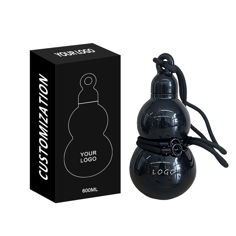Best Fortune Insulated Kettle Large Capacity BPA Gourd Cup Black Mythology Design Portable Outdoor Unisex Plastic Business Gifts