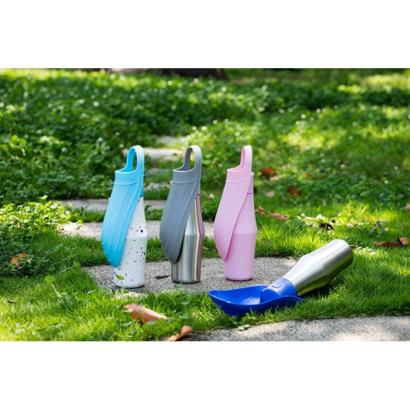 Hot Sale Stainless Steel Pet Travel Water Bottle Walking Hiking and Outdoor Portable Water Bowl