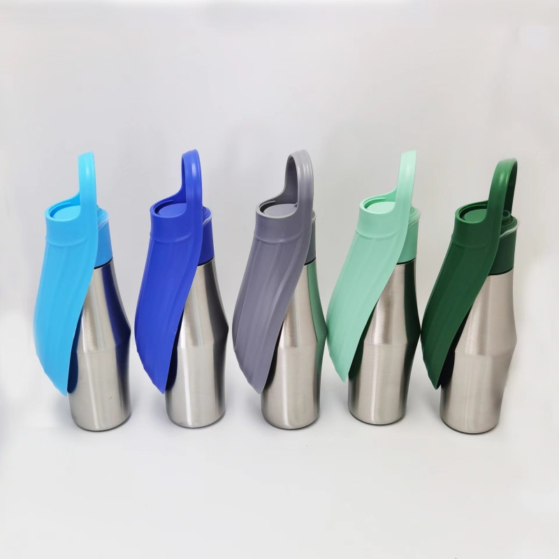 Hot Sale  Stainless Steel Pet Travel Water Bottle  Walking Hiking and Outdoor Portable Water Bowl