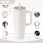Wholesale Travel Cup Large Capacity Coffee Mug Double Wall Vacuum Insulated Cup 40oz 40 oz Tumbler with Lid Handle and Straw