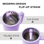 Wholesale Travel Cup Large Capacity Coffee Mug Double Wall Vacuum Insulated Cup 40oz 40 oz Tumbler with Lid Handle and Straw