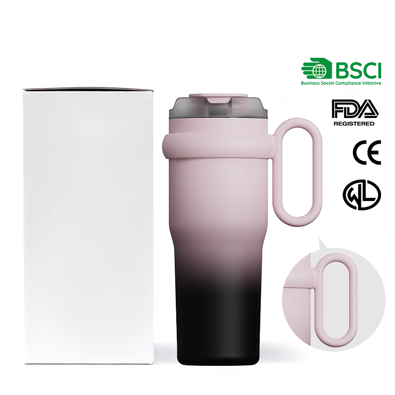 Travel 40oz Tumbler with Handle Reusable Double Walled Stainless Steel Water Bottle Insulated Cup Luxury Gifts for Women Men