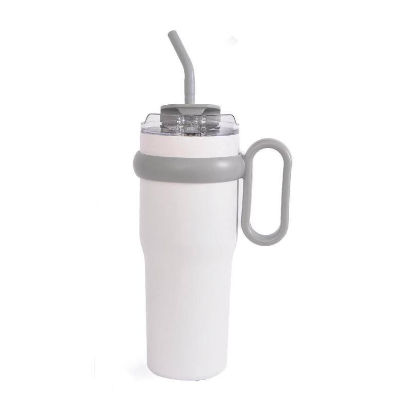 Large Capacity Fashion 1200ml Customized Car Tumbler Vacuum Insulated Stainless Steel Cup Tumbler with Handle and Straw