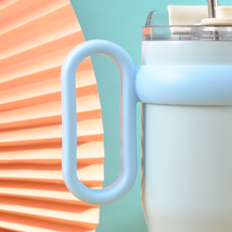 Large Capacity Fashion 1200ml Customized Car Tumbler Vacuum Insulated Stainless Steel Cup Tumbler with Handle and Straw