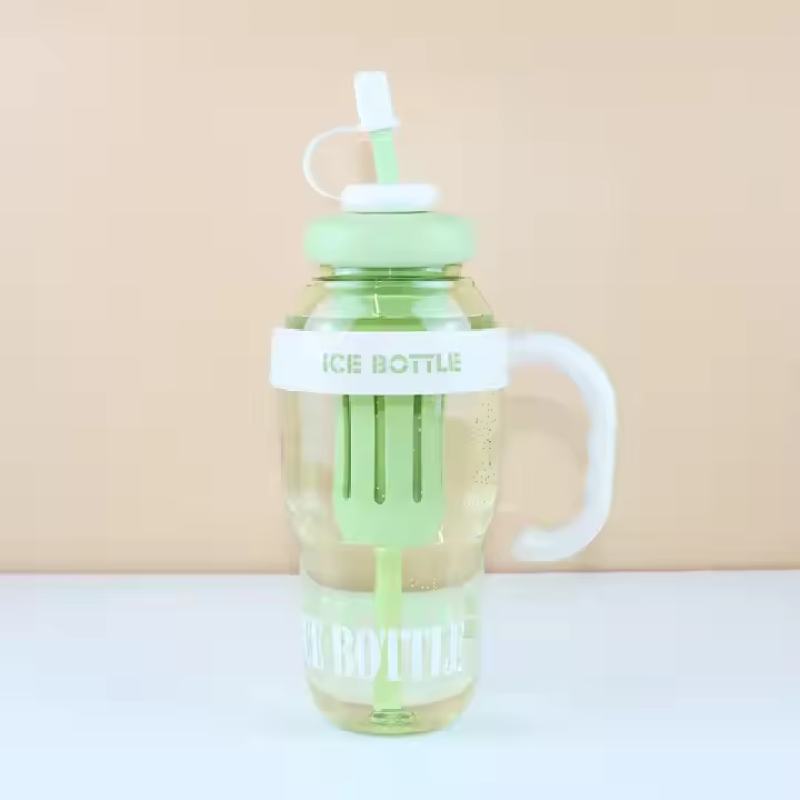 New Arrival Hot Selling 40oz Plastic Water Bottle with Handle Outdoor Travel Sports Reusable Children's Water Tea Cup with Straw