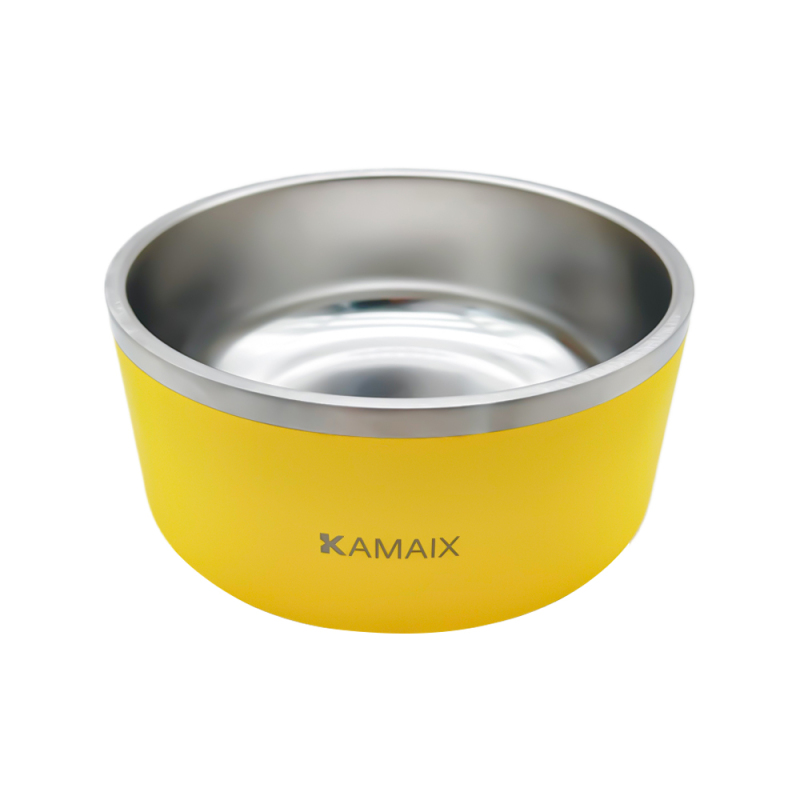 Hot Selling 304 Stainless Steel Powder Coated Dog Cat Pet Food Water Bowl Pet Dog Feeder Double Wall Food Container
