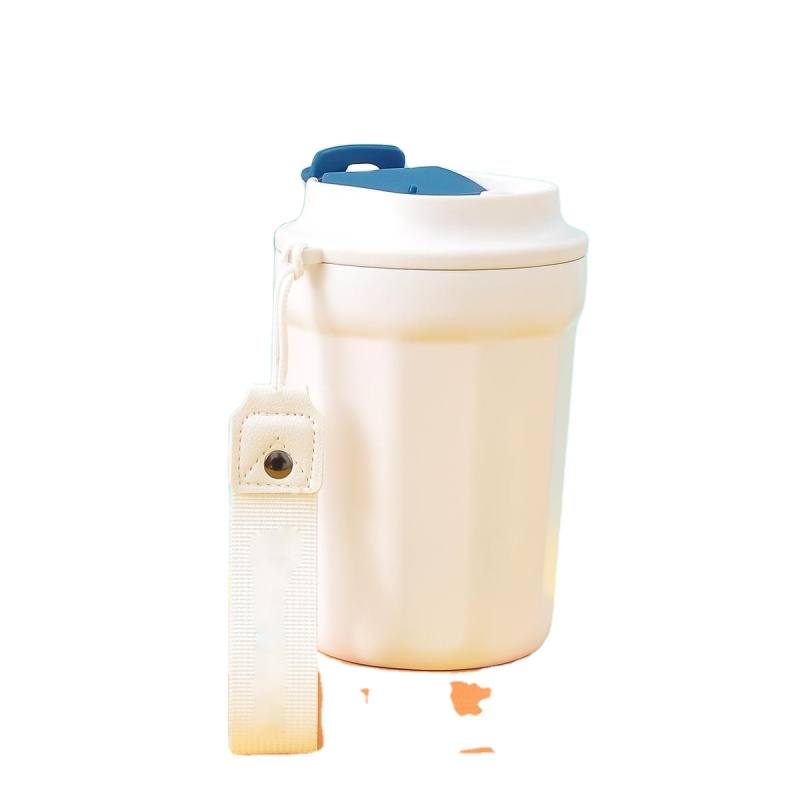 New Stock Arrival Portable Custom Logo Coffee Mugs Unique Gift Vacuum Insulated Thermos Coffee Mug with Handgrip