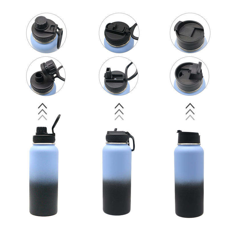Wide Mouth Stainless Steel Water Bottle Spout Lid Vacuum Insulated Double Wall Water Bottle Leak Proof Lid