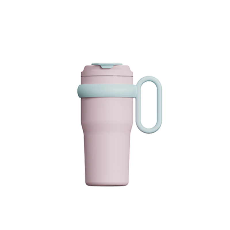 New Sale Fashion Double Wall Cute Travel Stainless Steel Vacuum Insulation Coffee Cup Water Bottle Tumblers with Lid and Straw