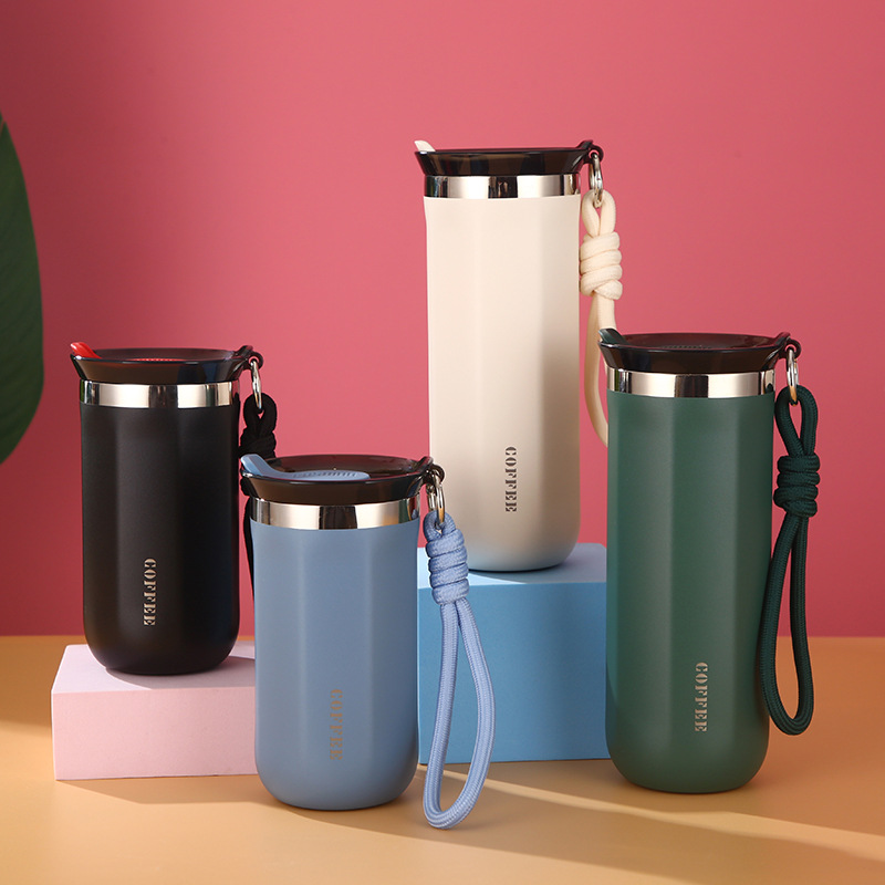Wholesale Custom Logo Travel Mug Portable 12 OZ Small Coffee Tumbler for Travel Stainless Steel Coffee Tumbler With Lids