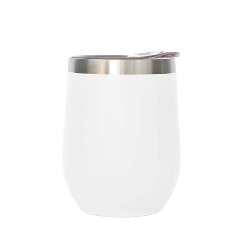 Unique Custom Tumbler Double Wall Stainless Steel 12oz Eggshell Cup Tumbler Insulated Vacuum Glass with Lid