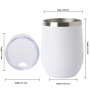 Unique Custom Tumbler Double Wall Stainless Steel 12oz Eggshell Cup Tumbler Insulated Vacuum Glass with Lid