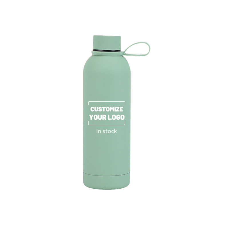 Custom Logo 500ml Sport Water Bottle Stainless Steel Double Wall Vaccum Flask Thermal Rubber Paint Matte Sports Water Bottle