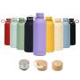 Custom Logo 500ml Sport Water Bottle Stainless Steel Double Wall Vaccum Flask Thermal Rubber Paint Matte Sports Water Bottle