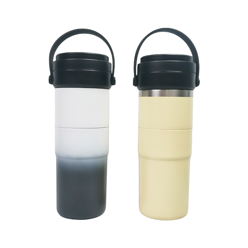 Wholesale Outdoor Travel Tumbler Mug Double Wall Stackable Stainless Steel Water Bottle Vacuum Insulated Thermos Flasks