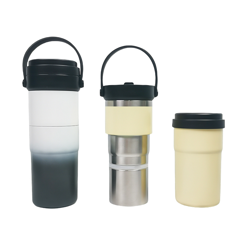 Wholesale Outdoor Travel Tumbler Mug Double Wall Stackable Stainless Steel Water Bottle Vacuum Insulated Thermos Flasks