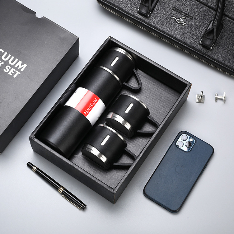 Wholesale Price: Stainless Steel Water Bottle Set Can Be Customized with Insulated Cup Gift Box Set for Gift Giving Purposes