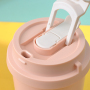 New Arrivals Office Business Gifts Fashionable Minimalist Stainless Steel Vacuum Water Bottle Coffee Cup Mug with Straw Lid