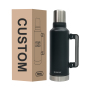Sports Water Bottle 1300ML 1900ML Vacuum Insulated Stainless Steel, Double Walled Wide Mouth Metal Jug